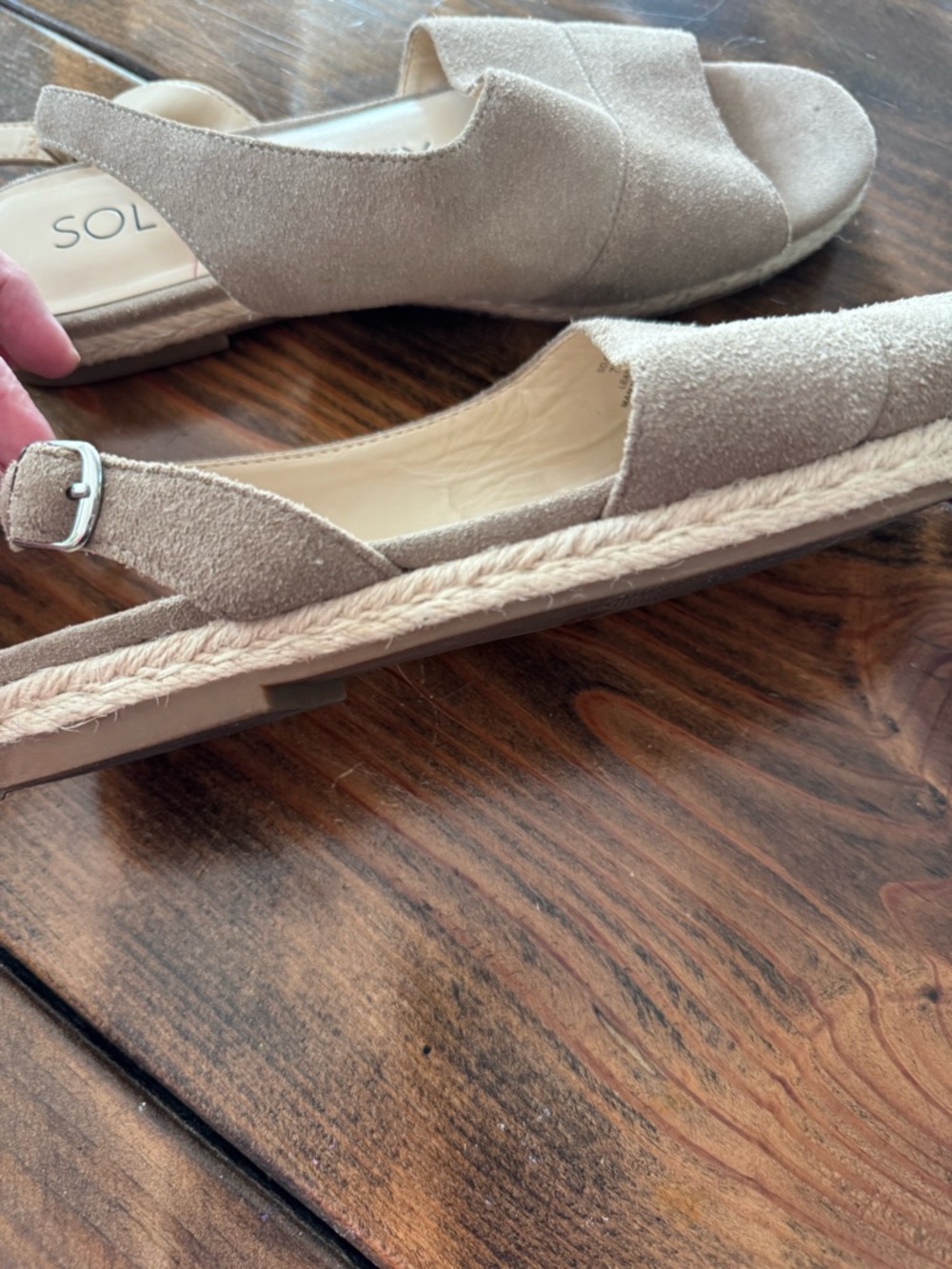 Sole society Tan slingback suede sandal size 7.5 flat - Picture 4 of 8